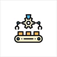 A robot with gears and gears on top of it vector