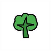 A green tree icon on a white background vector