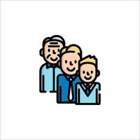 A group of people in a line icon vector