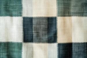 Checkered fabric texture forming a seamless pattern background photo