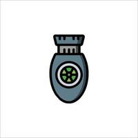 A gas can with a green light on it vector