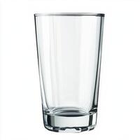 Clear glass tumbler resting on a plain background, ideal for beverages in various settings and occasions photo