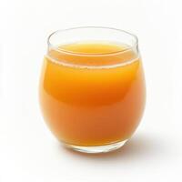 Freshly squeezed orange juice served in a glass with a smooth finish and vibrant color photo