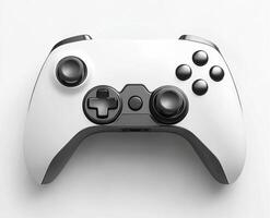 Stylish white gaming controller resting on a light surface showcasing sleek design and modern features photo