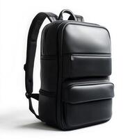 Stylish black backpack with multiple compartments ideal for travel and daily use photo