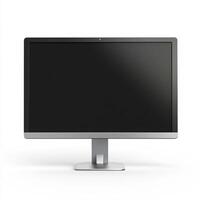 Modern desktop monitor with sleek design and large screen, perfect for home office or gaming setup photo