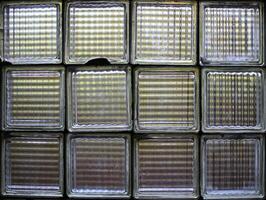 Old-fashioned square glass bricks instead of a window photo