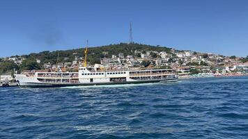 Princes Island, Turkey, 2024 - A yart ship sailing with at the bank of the ocean photo