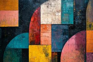 Colorful swirling abstract patterns create a vibrant visual experience in a contemporary artwork photo