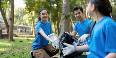 Community cleanup event park teamwork activity natural environment outdoor viewpoint environmental awareness photo