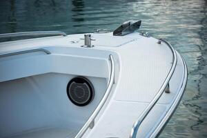 Detail of a small motor boat photo