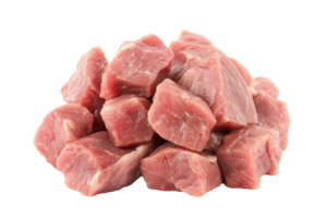 Fresh Raw Beef Cubes Diced Steak Meat Cooking Ingredient png