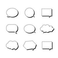 Collection of Speech Bubbles and Dialogue Boxes vector
