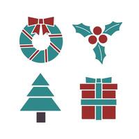 Christmas Decorative Icons and Objects vector