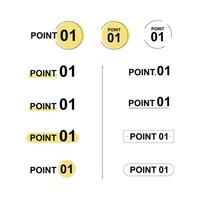 Numbered Point List Design Elements vector