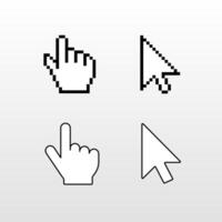 Mouse Cursor and Pointer Icons Set vector