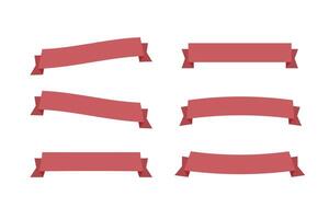 Red Ribbon Design Set vector