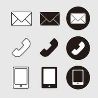 Collection of Communication Icons for Digital Devices vector