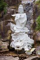 Beautiful statue in The monastery in Hong Kong photo