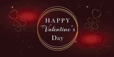 Happy Valentines Day greeting card vector