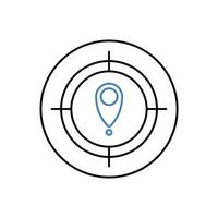 target concept line icon. Simple element illustration. target concept outline symbol design. vector
