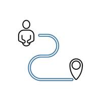 path concept line icon. Simple element illustration. path concept outline symbol design. vector