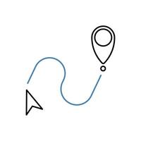 gps concept line icon. Simple element illustration. gps concept outline symbol design. vector