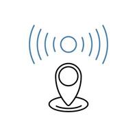 live location concept line icon. Simple element illustration. live location concept outline symbol design. vector