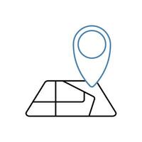 address concept line icon. Simple element illustration. address concept outline symbol design. vector