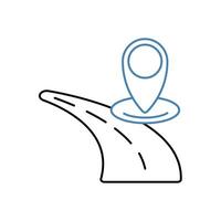 route concept line icon. Simple element illustration. route concept outline symbol design. vector