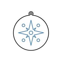 compass concept line icon. Simple element illustration. compass concept outline symbol design. vector