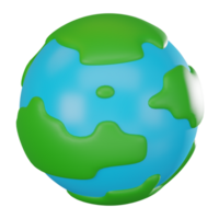 3D render, Globe for Sustainable Ecology and Environmental Design, Icon Illustration png