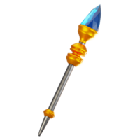 3d rendering adventure game icon concept. 3d render magic wand icon png