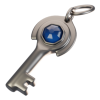 3d rendering adventure game icon concept. 3d render key icon png