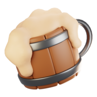 3d rendering adventure game icon concept. 3d render beer icon png