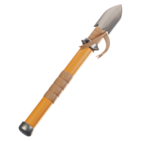 3d rendering adventure game icon concept. 3d render spear icon png