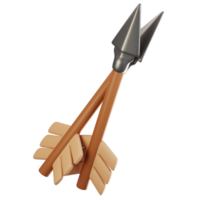 3d rendering adventure game icon concept. 3d render arrow icon png