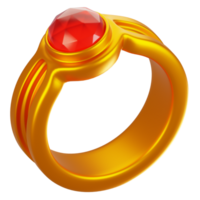3d rendering adventure game icon concept. 3d render ring icon png
