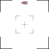 record analog audio frame. Camera screen. Camera frame. shutter shot. png