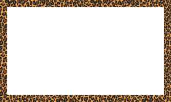 Leopard spots patterns frame. Animal prints patterns border frame. Leopard skin pattern png