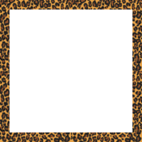 Leopard spots patterns frame. Animal prints patterns border frame. png