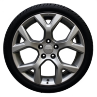 D Render of Car Tire on Transparent Background png
