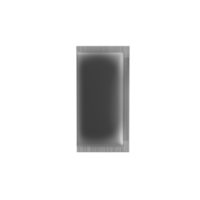 A Single Olive Green Sachet Packet With Smooth Reflective Surface And Crimped Edges 3D Illustration png