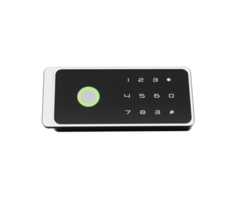 Digital Safe Lock With Touchscreen Numeric Keypad, Green Indicator For Secure Access 3d Illustration png