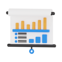 3D Business Analysis Presentation Chart - Creative Data Visualization png