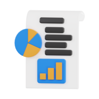 3D Pie Chart and Report Design for Data Analysis - Infographic Style png