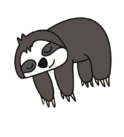 Lazy Sloth Sleeping With Transparent Background png