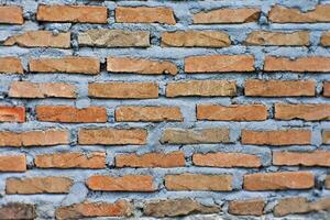 The walls of a building or house made from a pile of bricks. Background and texture concept photo