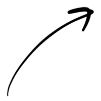 Black Marker Arrow Line Upward Curved Arrow Sketch Arrow Line Element Black Arrow Hand Drawn png