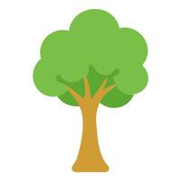 Isolated Cartoon Tree with Round Foliage vector